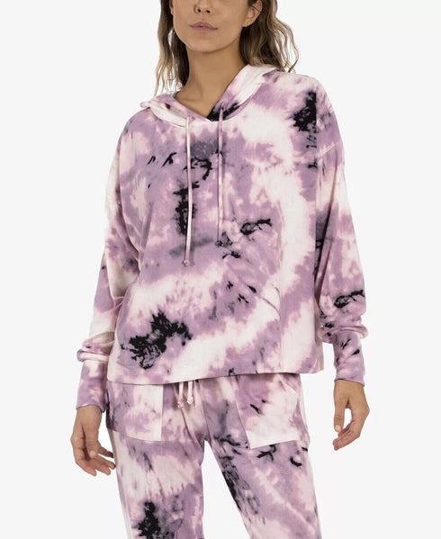 MIDNIGHT BAKERY Women's Annika Lounge Print Hacci Top Medium